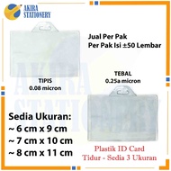 Plastic ID Card Name Sleeping 6x9 - 7x10 - 8x11 / Name ID Holder Landscape Thin 0.8 - Thickness 0.25