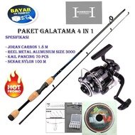 SGD2 SGD3 Set Joran 1.8 M Dan Reel Pancing 3000 Empang Galatama High Quality ( Bisa COD )