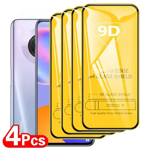 4PCS 9D Screen Protector For Huawei Y9A Y9 Prime Y9S Y9 Y7P Y7A Y7 Y6 Pro Protective Glass For Huawe