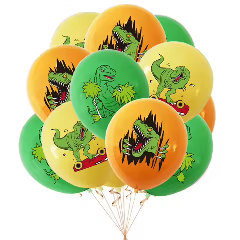 12pcs Dinosaur Theme Children's Birthday Party Balloon Supplies 12inch Dinosaur Latex Balloon Tyrann