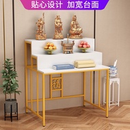 H-Y/ Buddha Niche Home Worship Table Rural Middle Hall Three-Layer Incense Altar Shelf Living Room Simple Guanyin Statue