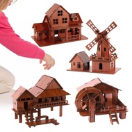 [szxflie3xh] Buildings 3D Wooden Puzzle House Creative Wooden Fairy Garden House Wooden House