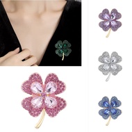 High-end Four-leaf Clover Brooch（7 colours to choose from）shine Leaf Brooch Fashion Accessorieses