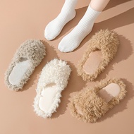 Furry Slippers Open Curling Slippers Household Cotton Slippers Plush Slippers Women