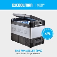 Mycoolman 69L (The Traveller) Portable Car Refrigerator Dual Zone Electric Fridge & Freezer