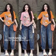 VIP STONE-ATTACHED HORSE BAGGY JEANS Set, 2026 Trend, Medium Size From 47kg - 60kg Guangzhou Goods G