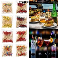 TONFASHION Cocktail Fork, Wooden Disposable Bamboo Pick,  Picnic Party Supplies Cocktail Pick Picnic