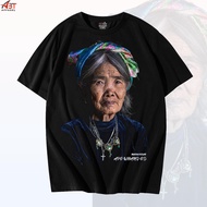 ABT Apo whang od Oversize shirt CVC Cotton Halftone Print Black shirt Silkprinting Men and Women Fas