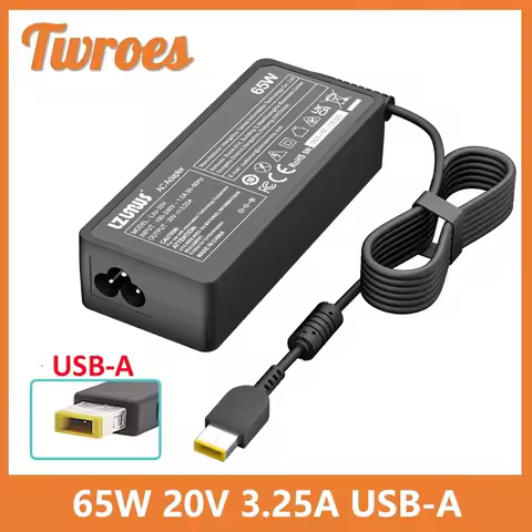 20V 3.25A 65W USB For Lenovo AC Laptop Charger Power Adapter Thinkpad X301S X230S G500 G405 X1 Carbo