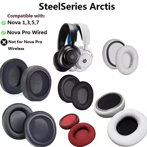 Original Ear Pads For SteelSeries Arctis Nova Pro Wired,Nova 7,Nova 3 Headphones Replacement Ear cov