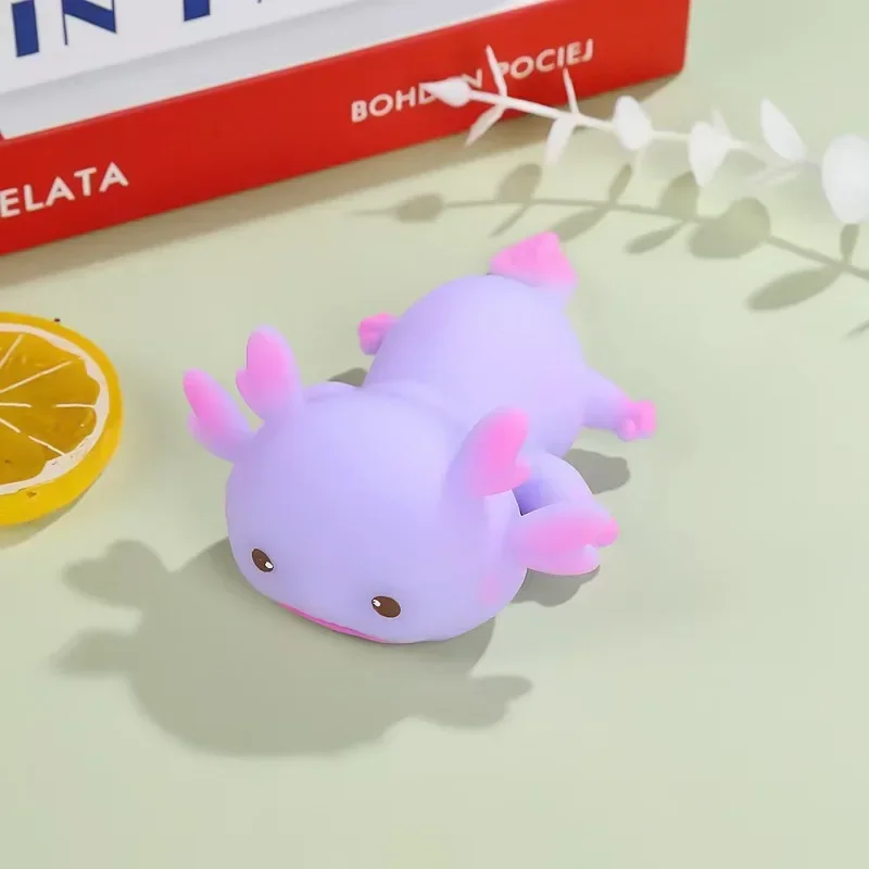 1pcs Axolotl Squeeze Ball Cute Fish Relax Cartoon Antistress Squishy Stress Relief Slow Rising For A