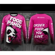 Food Panda Thai Motorcycle Riders Long Sleeves Full Sublimation 3D Breathable Long Sleeves T-SHIRT/Jersey (CODE:01)