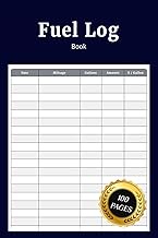 Fuel Log Book: Simple Daily Journal to Record Fuel Purchases Mileage Costs Refills and Vehicle Usage