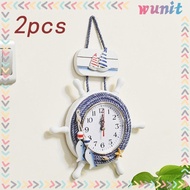[Wunit] Nautical Clock Non Ticking Mediterranean Wall Clock for Home Study Office