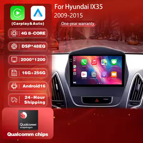 Android 16 Carplay Auto Car Radio Multimedia Player For Hyundai Tucson 2 LM IX35 2009-2015 Autoradio