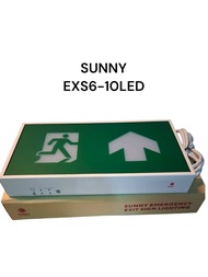 ป้ายไฟทางออกฉุกเฉินซันนี่ SUNNY Exit Sign Light รุ่น EXS6-10LED สำรองไฟ3ชั่วโมง แบบ BOX