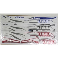 YAMAHA LC135 V2 V3 COVER SET STICKER STRIPE (8) BLACK / BLUE / RED 50TH ANNIVERSARY