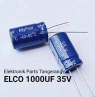 KAPASITOR ELCO 1000UF 35V CAPACITOR ELCO 1000UF 35V ELCO 1000 UF 35V ELCO 35V 1000UF