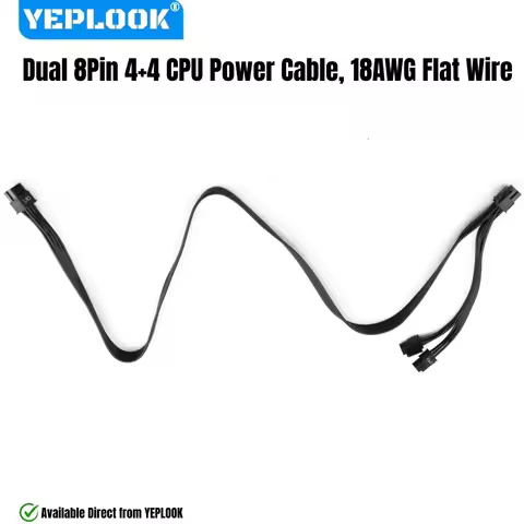 YEPLOOK Dual 8Pin 4+4 CPU Power Cable for Corsair CX850M, CX750M, CX650M, CX600M, CX550M, CX500M, CX