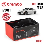 ORIGINAL Brembo P78021 – Front Brake Pads (SET) for Toyota GT86 / Subaru BRZ / 86