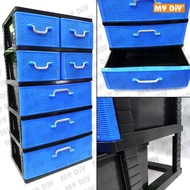 DIY Online4u - Century Plastic Drawer 5 Tier 7 Drawers B9350 / Storage Box Drawer Plastic Cabinet Fu
