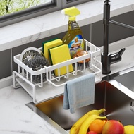 ST-🚢Sink Dishcloth Kitchen Rack Dish-Washing Sponge Drain Rack Faucet Detergent Steel Wire Ball Rag Rack