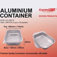 Aluminium Tray With Lid (4363-P) 5pcs/set