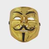 Anonymous Guy Fawkes Golden Mask Adult Costume Accessory Macka Mascaras Halloween The V for Vendetta