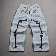 Manfinity Streetrush Men's Fashionable Street Style 3D Foaming Net Print Drawstring Loose Fit Sweatp