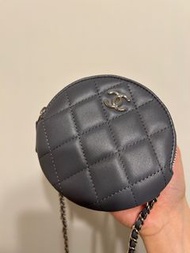 chanel small bag grey 小圓餅包 灰色 拼色 三色