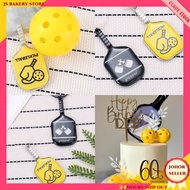 【JS Bakery Store】Pickle Ball Theme Cake Decoration 匹克球主题蛋糕装饰摆件