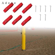 Adepe 6pcs Beach Volleyball Lines Line Markers Red 800cm Long Supplies Portable Boundary Field Field