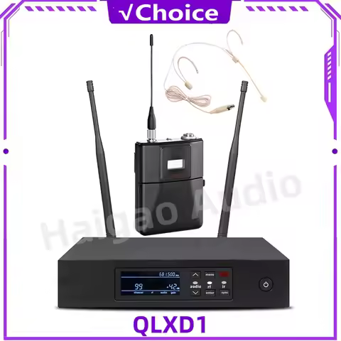 QLXD1 500/600MHz Professional Wireless Microphone Headset Mic Stage Performancce Hip Hop True Divers