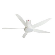 KDK DC CEILING FAN WITH LED LIGHT AND REMOTE 1.5M U60FWS SHORT ROD (WHITE) - INSTALLATION CHARGES APPLIES