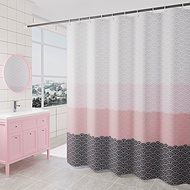 COD 180/200/220/240CM Tirai mandi kalis air bilik mandi Bathroom waterproof shower curtain thick pol