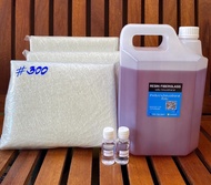 เรซิ่นไฟเบอร์กลาส 5 กิโลกรัม+ตัวเร่ง60cc พร้อมใยแก้วเบอร์300 3กิโลกรัม