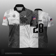 (DIY Custom Name)Jersey Viral OOTD 2023 TIKTOK Murah Berkolar Baju Lelaki Retro Collar Flame Japanese/Kanak-kanak Lelaki Jersey 2023 Baju Retro Lelaki Jersy Polo Shirt Top Unisex 2