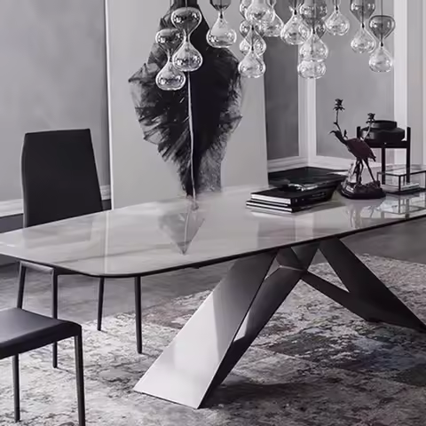 Postmodern Modern Dining Table Living Room Restaurant Extending Center Table Designer Display Luxury