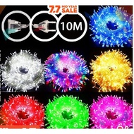《 + 𝗘𝗫𝗧𝗘𝗡𝗧𝗘𝗥 》 100 LED 10M Lampu Fairy Twinkle String Lights Lamp Starry New Year Hiasan Bilik Tidur
