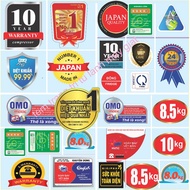 COMBO=5TEM. Fridge decoration stickers, ready to peel and stick glue. 5-star stamp. Omo stamp. Washi