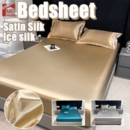 Bedsheet Satin Silk Full Garterized Canadian Soft Bedsheet No Lukot No Gusot Bed Sheet