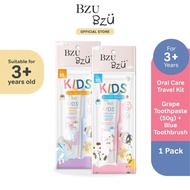 Bzu Bzu Kids Oral Care Toothbrush & Toothpaste Travel Kit Set 3 years+