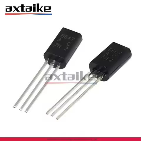 50PCS 2SB647 2SD667 TO-92L B647 D667 1A 80V 750mW NPN PNP Transistors DIP 2SD667A 2SB647A