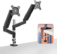 Home Office Monitor Arm Stand Heavy Duty Monitor and Laptop Mount 2-in-1 Adjustable Dual Arm Desk Mounts Column Type Dual Monitor Stand Arm Mount 75/100mm (Color : A, Size : Column 40CM)