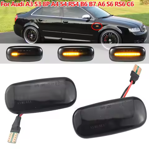 Superb LED Front Fender Side Marker Light For Audi A3 S3 8P A4 S4 RS4 B6 B7 B8 A6 S6 RS6 C5 C7 C6 05