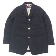 全新未使用THOM BROWNE MJD085Xブラウン錨扣修身羽絨外套/外套，海軍藍，0 碼，含衣架，義大利製造，正品，男士