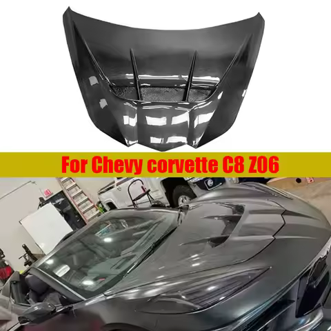 For Chevy corvette C8 Z06 2020+ Carbon Fiber Hood Engine Cover Hood Car Headliner Hood Cover Car Acc