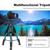 Professional Camera Tripod with 360°Rotation Head and Carry Bag, Aluminum Mobile Phone Holder Tripod for Photography Canon Nikon