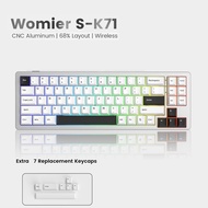RGB 75% Wireless Gasket Mechanical Keyboard, Aluminum Alloy Triple Mode Bluetooth5.0/2.4G/USB-C Hot Swappable Gaming Keyboard