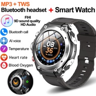 T92 2 In 1 Smart Watch With Earbuds,MP3 ,Voice Recorder, Call, Fitness Tracker With Blood Oxygen Heart Rate Sleep Monitor, 1.28 Inch Touch HD Screen Activity Tracker For IPhone Samsung Android Phones